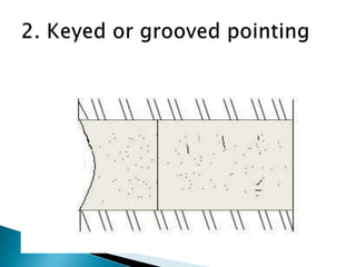 2. Keyed or grooved pointing