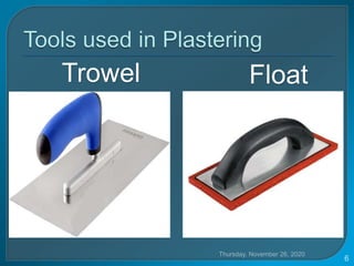 Thursday, November 26, 2020
6
Trowel Float
 
