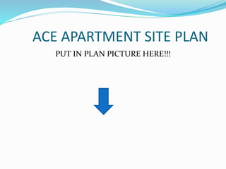ACE APARTMENT SITE PLAN
PUT IN PLAN PICTURE HERE!!!
 