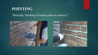 Plastering, Pointing & Painting | PPTX