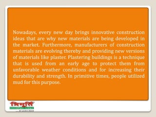 Importance of Plaster