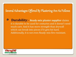 Importance of Plaster