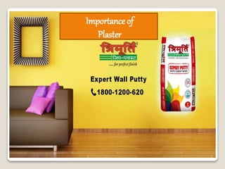 Importance of
Plaster
 