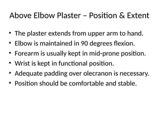 Plaster Orthopedic for medical undergraduate | PPTX
