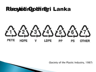 Plastic Recycling in Sri Lanka | PPTX