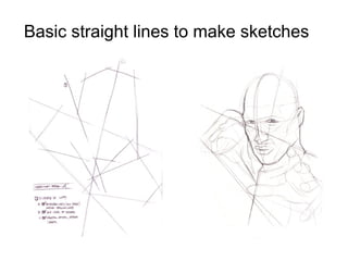 Basic straight lines to make sketches
 