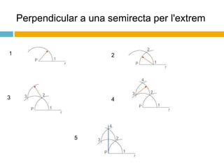 Perpendicular a una semirecta per l'extrem
1 2
3 4
5
 