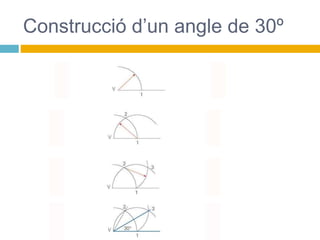 Construcció d’un angle de 30º
 