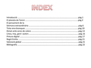 I a l’últim dictat de la classe hem sigut nosaltres els què hem inventat el tema per pintar amb les ceres de colors.He escollit el tema “companyerisme”. Aquí podeu veure la meva representació i a continuació l’explicació respectiva:Primer de tot m’he imaginat als meus amics, he pensat en la relació que hi ha entre nosaltres i m’he posat a pintar.Els múltiples rodolins de colors representen les meves amistats, i aquesta línea llarga i amb corbes representa la corda que les uneix. L’he pintada groga perquè significa una unió forta, clara, sincera, il·luminada...
