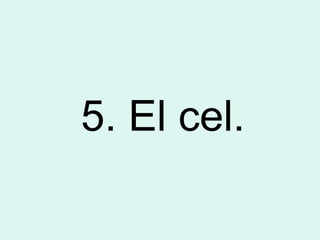 5. El cel.
 