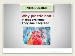 PLASTIC BAN IN INDIA | PPTX