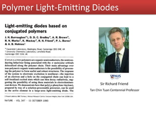 Sir Richard Friend
Tan Chin Tuan Centennial Professor
Polymer Light-Emitting Diodes
 