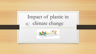 Impact of plastic in
climate change
 