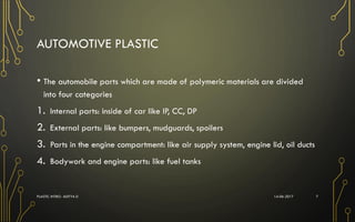 Polymers In Cars Plastic Introduction to Automotive Interiors | PDF