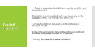 Spectral Integrtaption Auditory system Plasticity | PPTX