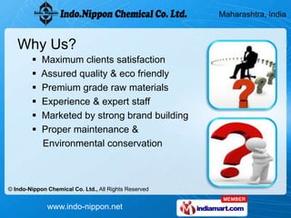 Plasticizer by Indo- Nippon Chemical Co. Limited Mumbai  Slide 3