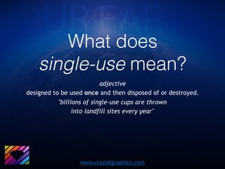 Single Use Example Briefing: Single-Use Plastics & Our Ocean | PDF