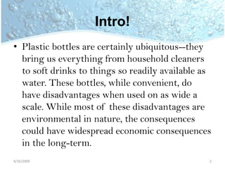 Advantages and disadvantages of plastic | PDF