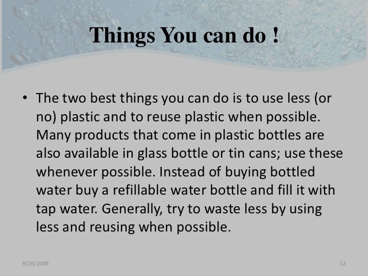 Essay recycling plastic
