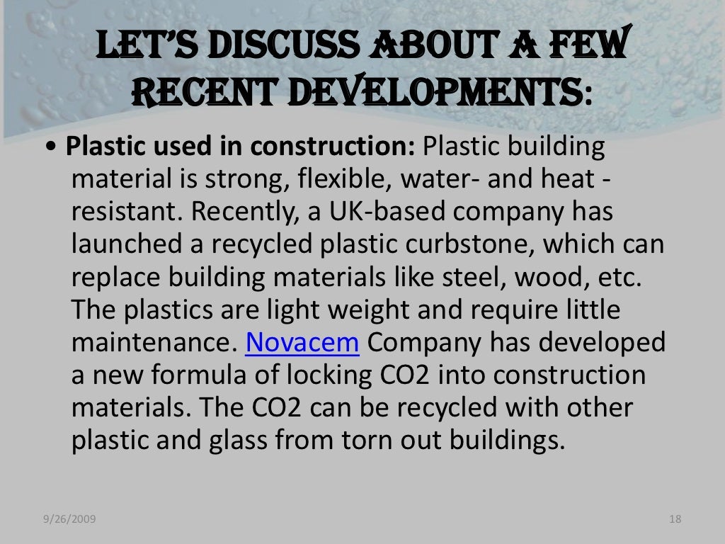 Plastics Disadvantages & Recycling