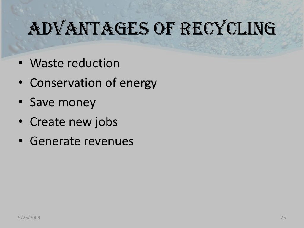 Plastics Disadvantages & Recycling