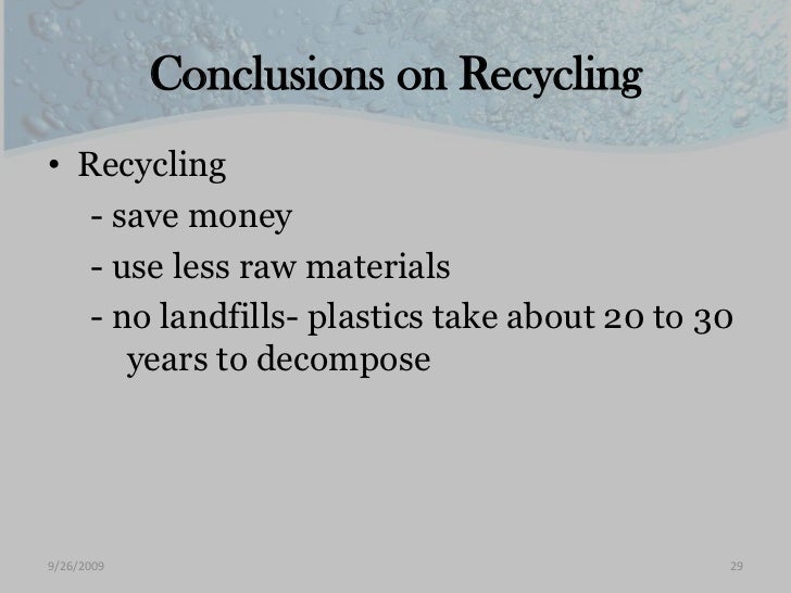 Plastics Disadvantages & Recycling