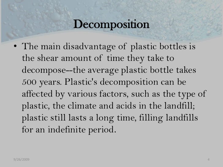 Plastics Disadvantages & Recycling
