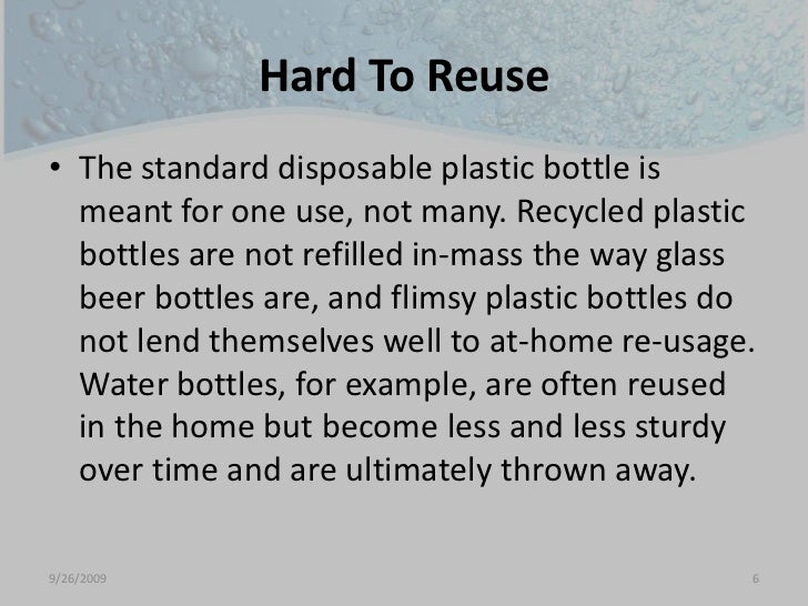 advantages and disadvantages of recycling plastic bottles