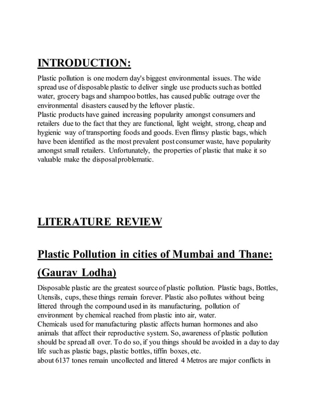 Plastic pollution PDF