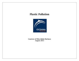Plastic Pollution
Courtesy of Miss Idalia Machuca
August 2013
 