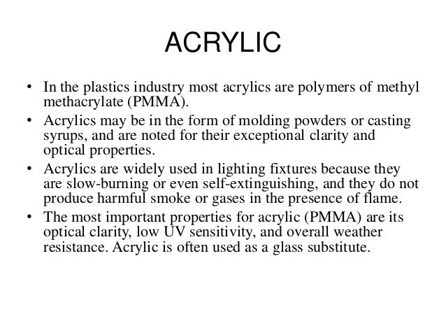 Acrylic Sheet Chemical Properties Acrylic Sheet Chemical Properties