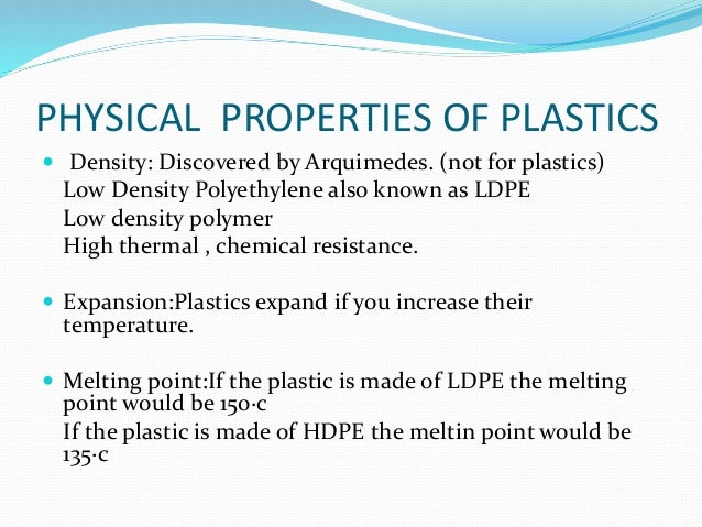 Plastics