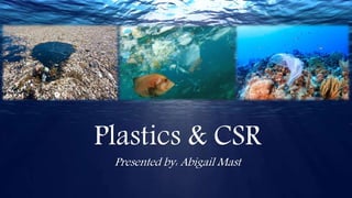 Plastics & CSR
Presented by: Abigail Mast
 