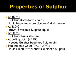 Sulphur Transformation