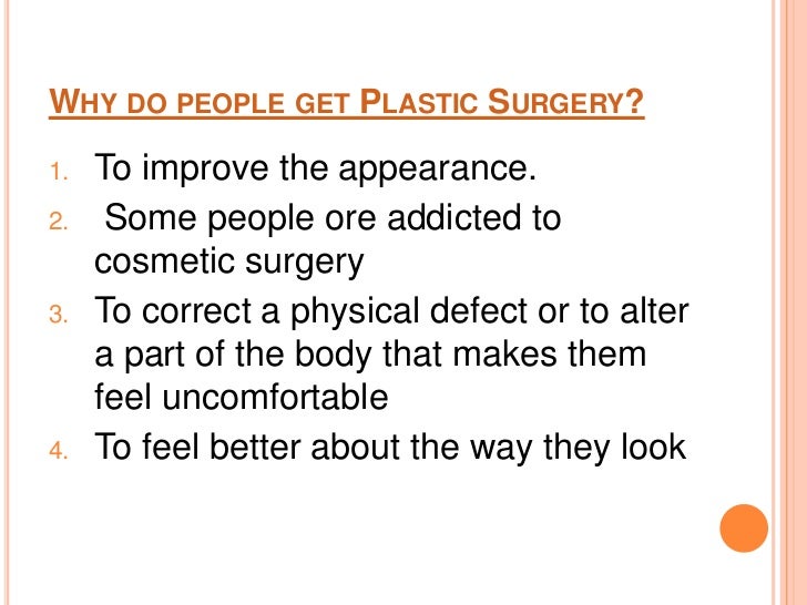 argumentative essay about plastic surgeries