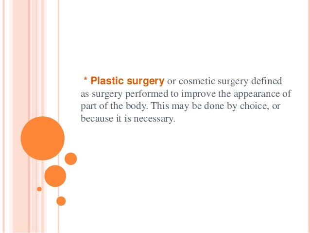 plastic surgery definition