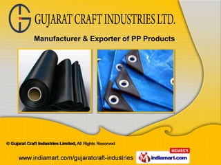 Manufacturer & Exporter of PP Products
 