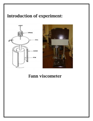 Introduction of experiment:
Fann viscometer
 