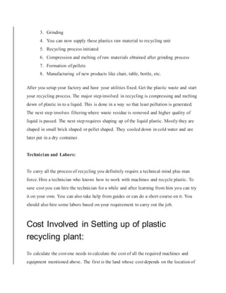 Plastic waste recycling plant | DOCX