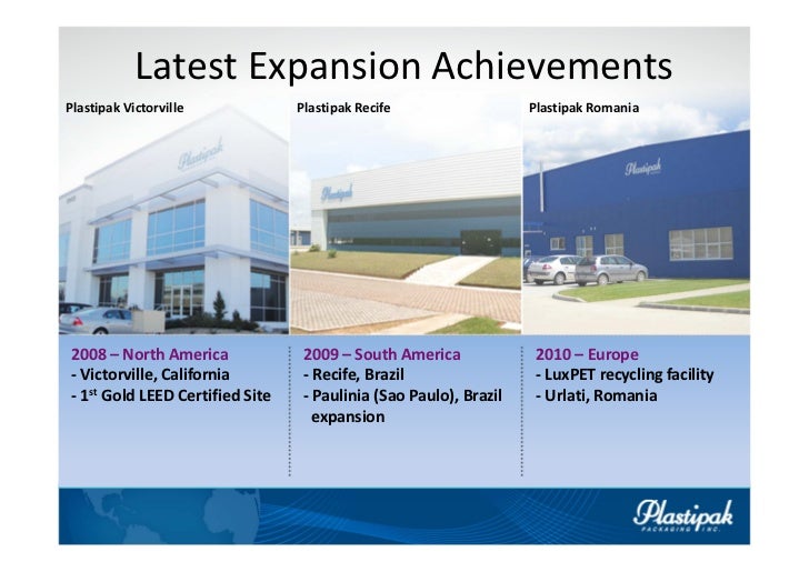 Presentation of Plastipak Packaging Inc. Unilimited Possibilities