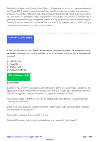 Plat-Admn-201 Exam Guide | Salesforce Certified Platform Administrator ...