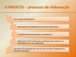 O PROJETO – processo de elaboração6