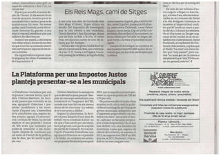 Noticia Diari ECO de Sitges sobre la Plataforma