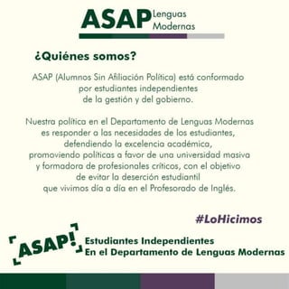 ASAP! Lenguas Modernas - Plataforma 2015