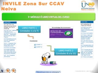 INVILE Zona Sur CCAV
Neiva
FI-GQ-GCMU-004-015 V. 000-27-08-2011
LIBRO PARTE 1
(Unidades 1 a la 7)
LIBRO PARTE 2
(Unidades 8 a la 15)
 