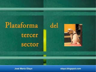 Plataforma del 
tercer 
sector 
José María Olayo olayo.blogspot.com 
 