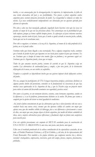 Plataforma electoral UNA