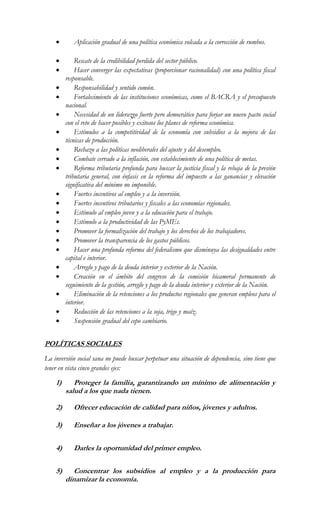 Plataforma electoral UNA