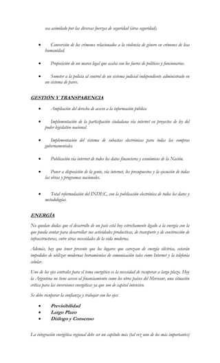 Plataforma electoral UNA