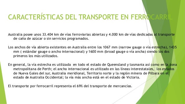Transporte ferroviario caracteristicas